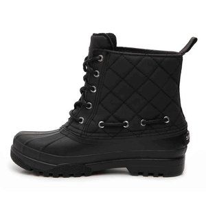 Sperry Black Quilted Winter Boots. Size 7. Fits size 7 & 1/2.
